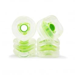 Shark Wheels DNA 72mm 78a - Clear/Neon Green Hubs (Set Of 4)