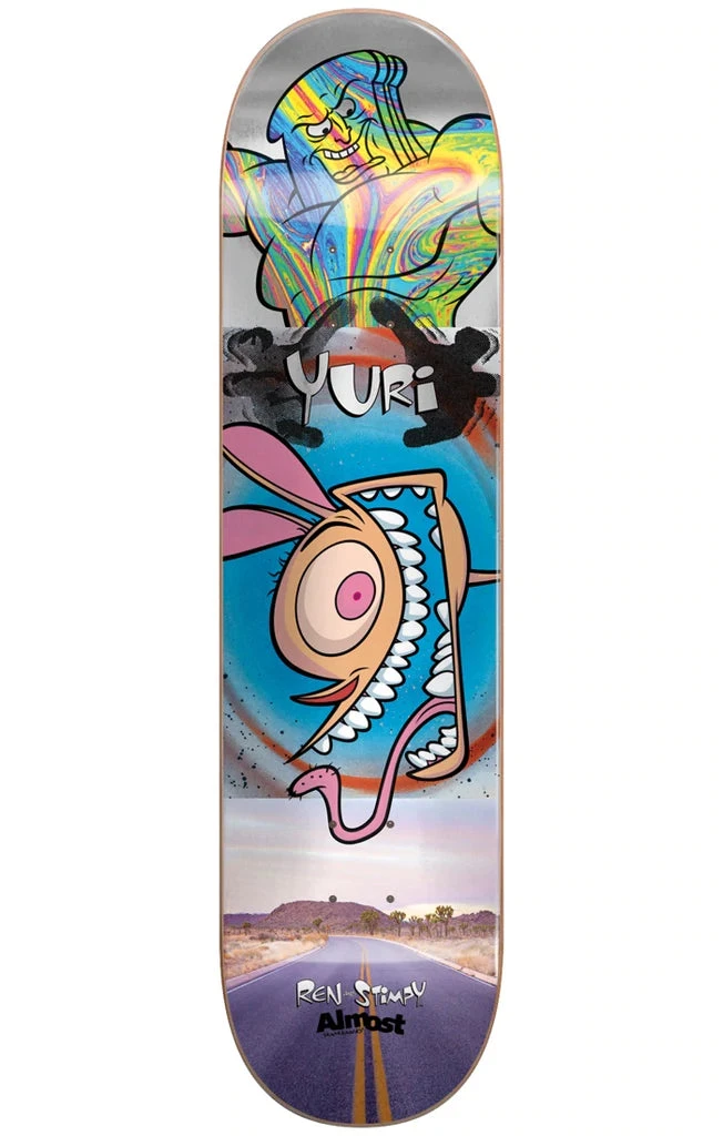 Almost Yuri Ren & Stimpy Road Trip R7 Skateboard Deck - 8.375" 3 Almost Yuri Ren & Stimpy Road Trip R7 Skateboard Deck - 8.375"