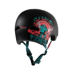 Shadow Conspiracy PROTECTIVE GEARS Shadow FeatherWeight In-Mold Helmet Big Boy Signature V2 - Satin Black/Teal Checkered Straps 5 Shadow Conspiracy PROTECTIVE GEARS Shadow FeatherWeight In-Mold Helmet Big Boy Signature V2 - Satin Black/Teal Checkered Straps