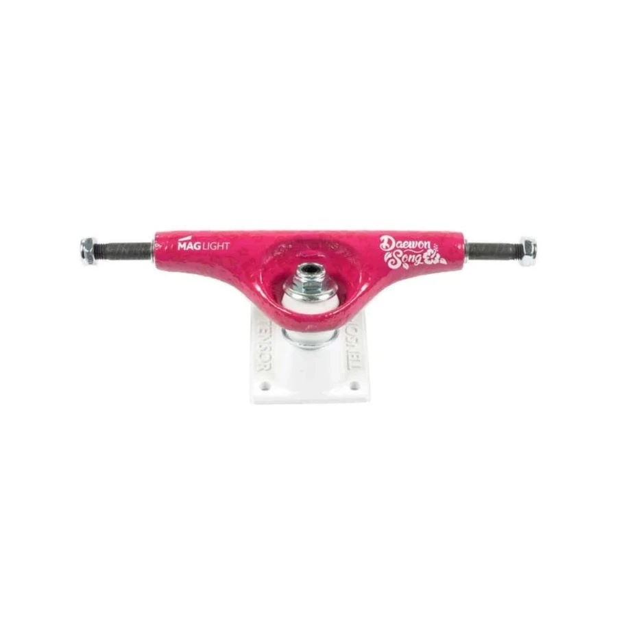 Tensor Trucks Mag Light Slicks Daewon 5.25" - Pink/Black (Set Of 2) 5 Tensor Trucks Mag Light Slicks Daewon 5.25" - Pink/Black (Set Of 2)