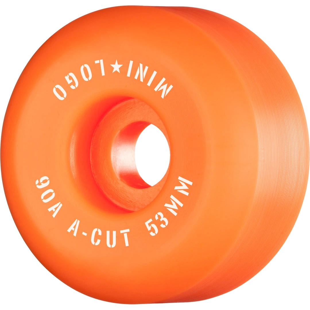 Mini Logo Wheels A-Cut "2" 53mm 90a - Orange (Set Of 4) 3 Mini Logo Wheels A-Cut "2" 53mm 90a - Orange (Set Of 4)