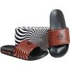 Spitfire Classic Swirl Slide Slippers - Black/Red