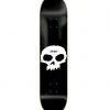 Zero Single Skull Skateboard Deck - 8.0" Black/White