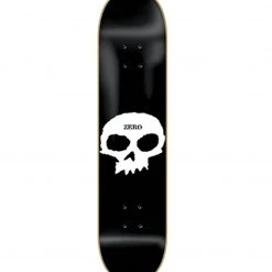 Zero Single Skull Skateboard Deck - 8.0" Black/White