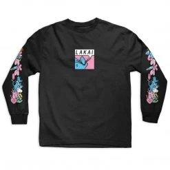 MEN Lakai Leon Box Long Sleeve Tee - Black