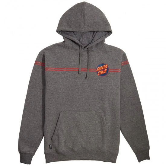 Santa Cruz Other Dot Wrap Stripes Pullover Hooded Mens Sweatshirt - Heather Grey 3 Santa Cruz Other Dot Wrap Stripes Pullover Hooded Mens Sweatshirt - Heather Grey