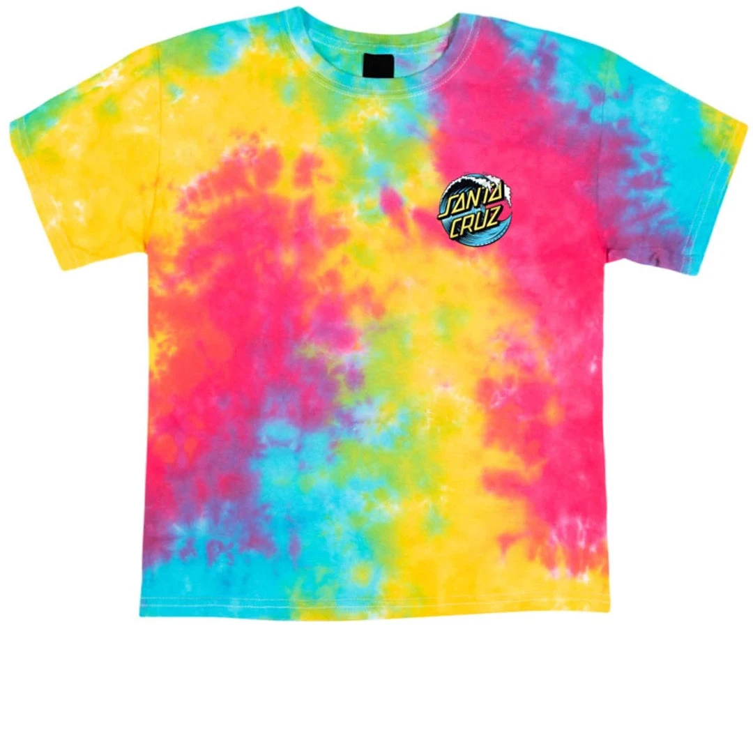 Santa Cruz Wave Dot Short Sleeve Youth T-Shirt - Multi Rainbow 3 Santa Cruz Wave Dot Short Sleeve Youth T-Shirt - Multi Rainbow