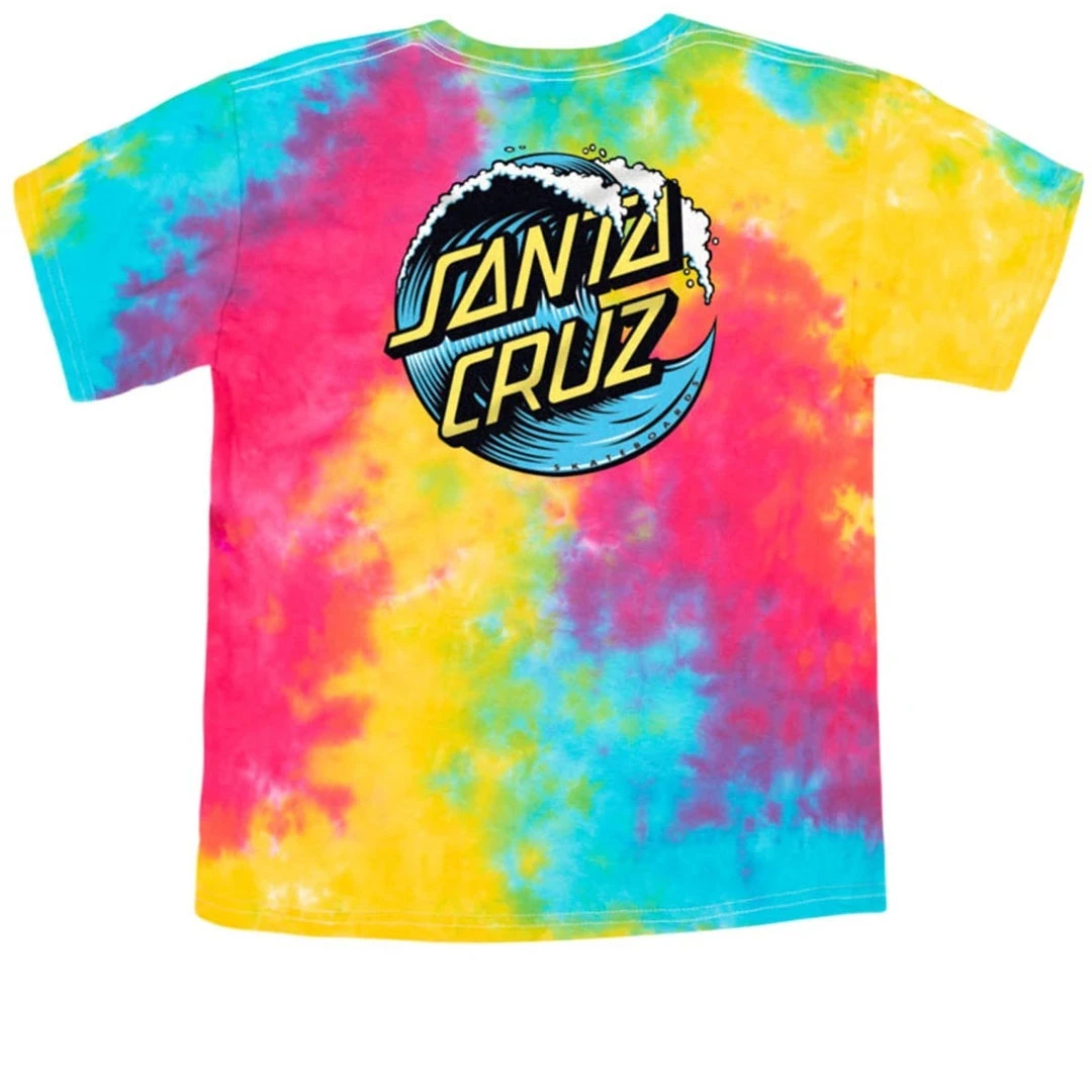 Santa Cruz Wave Dot Short Sleeve Youth T-Shirt - Multi Rainbow 4 Santa Cruz Wave Dot Short Sleeve Youth T-Shirt - Multi Rainbow