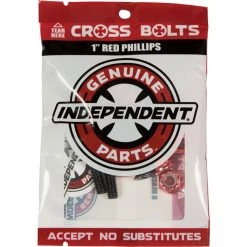 Independent Cross Bolts 1" Phillips - Black/Red
