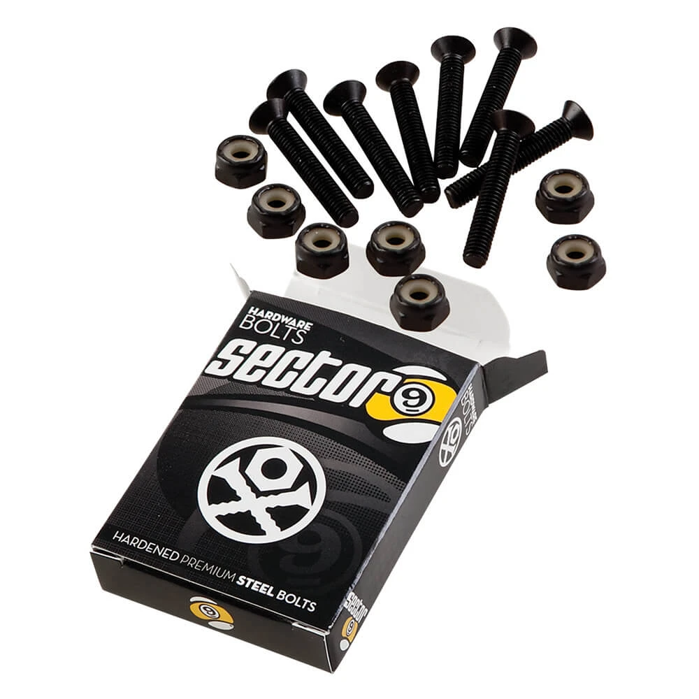 Sector 9 Skate Hardware 1-1/4" Phillips - Black 3 Sector 9 Skate Hardware 1-1/4" Phillips - Black