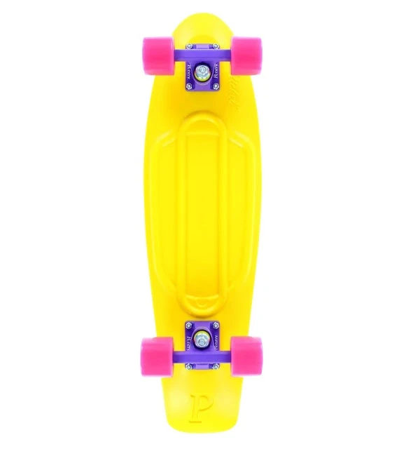Complete Cruisers Penny Complete Cruiser Nickel 27" - Yellow/Purple/Pink 3 Complete Cruisers Penny Complete Cruiser Nickel 27" - Yellow/Purple/Pink