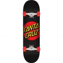 Santa Cruz Classic Dot Full Complete Skateboard - 8.0" Black/Red SKATEBOARDS