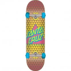 Santa Cruz Not A Dot Skateboard Complete - 8.0" Yellow/Pink/Blue
