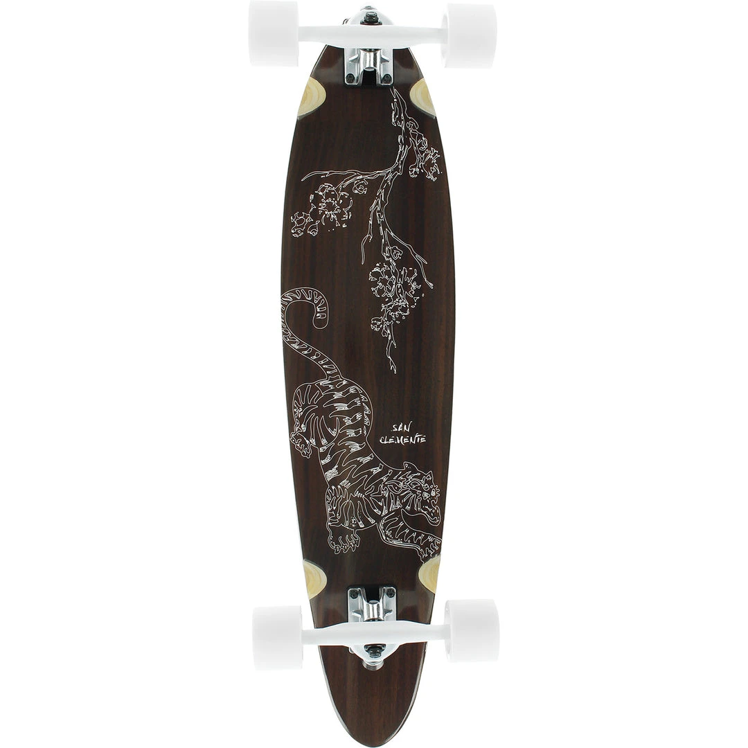 San Clemente Tiger Lilly Pintail Longboard Complete - 8.0" LONGBOARDS San Clemente Tiger Lilly Pintail Longboard Complete - 8.0" LONGBOARDS