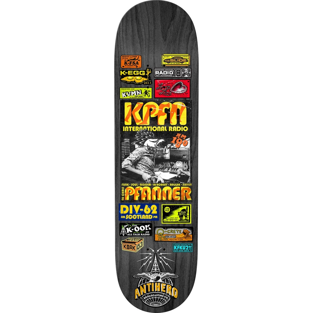 Anti Hero Chris Pfanner Broadcasting II Skateboard Deck - 8.25" 3 Anti Hero Chris Pfanner Broadcasting II Skateboard Deck - 8.25"