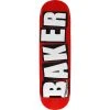 Baker Brand Logo Skateboard Deck - 8.5" Red/White Decks