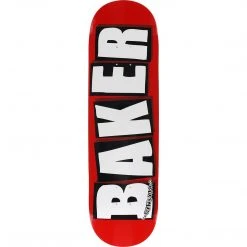 Baker Brand Logo Skateboard Deck - 8.5" Red/White Decks