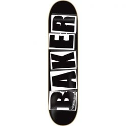 Baker Brand Logo Skateboard Deck - 8.0" Black/White Decks