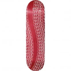 Baker Dustin Dollin Brand Logo Skateboard Deck - 8.25" Red Foil