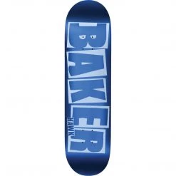 Baker Riley Hawk Brand Logo Skateboard Deck - 8.5" Blue Foil