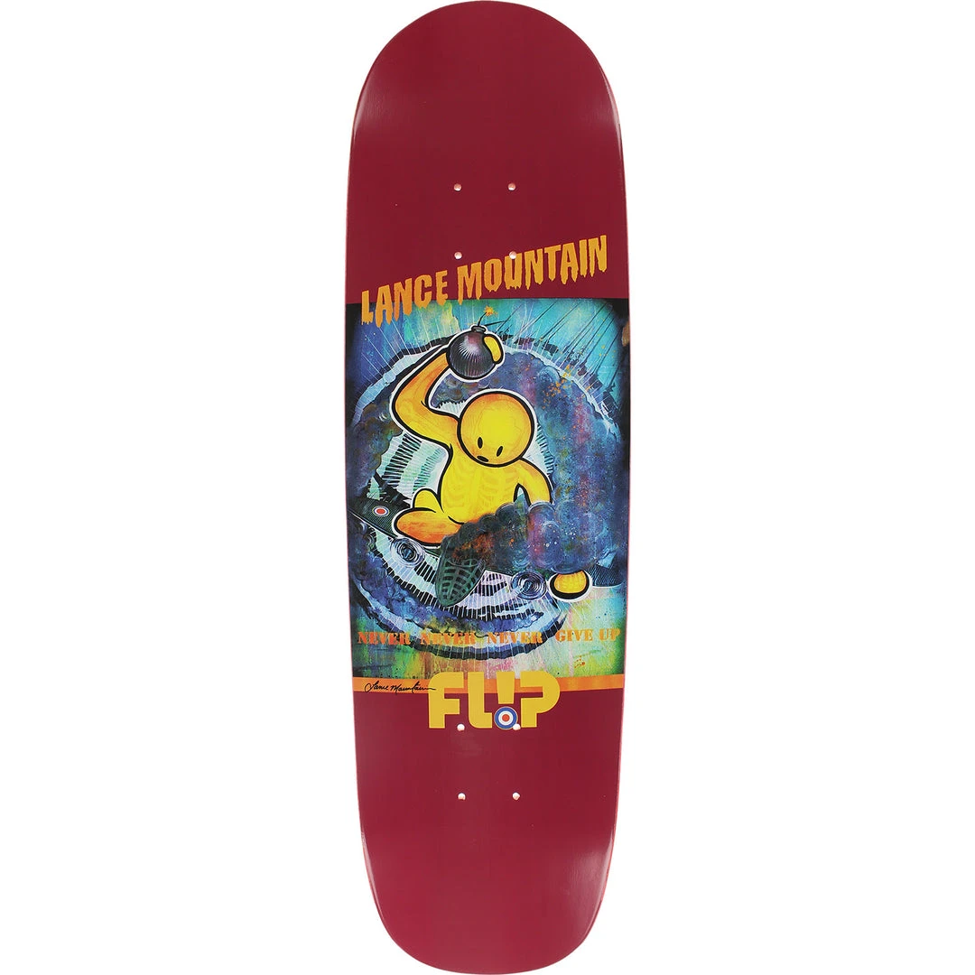 Flip Mountain Doughboy Blackout Skateboard Deck - 8.75" Burgundy 3 Flip Mountain Doughboy Blackout Skateboard Deck - 8.75" Burgundy
