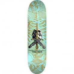 Powell Peralta Skull And Sword Skateboard Deck - 8.5" Turquoise
