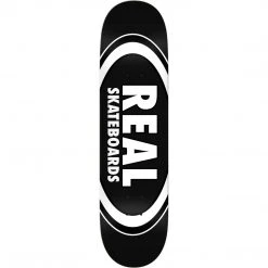 Decks Real Classic Oval Skateboard Deck - 8.25" Black