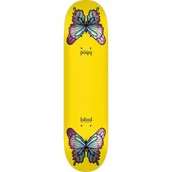 Real Ishod Wair Monarch Butterfly Twin Tail Skateboard Deck - 8.5" Yellow