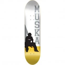 Shorty's Chad Muska Silhouette Skateboard Deck - 7.75" White/Yellow