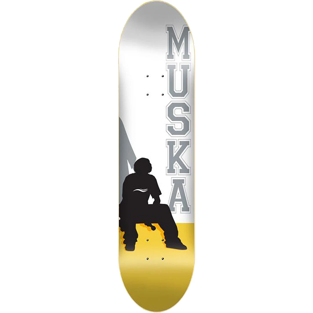 Shorty's Chad Muska Silhouette Skateboard Deck - 7.75" White/Yellow 3 Shorty's Chad Muska Silhouette Skateboard Deck - 7.75" White/Yellow