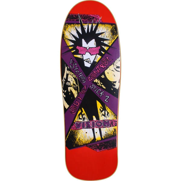 Vision Psycho Stick II Skateboard Deck - 10" Red Stain/Purple Decks 3 Vision Psycho Stick II Skateboard Deck - 10" Red Stain/Purple Decks