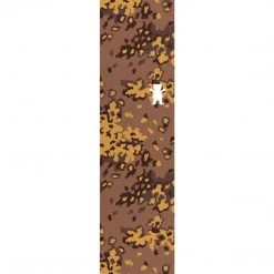 Grizzly Camo Bear Cutout Single Sheet Griptape 9"X33" - Brown/Mustard