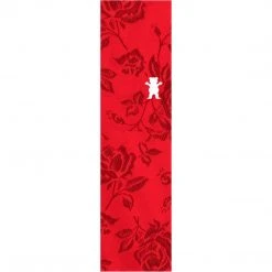 Grizzly Rose Thread OG Bear Single Sheet Griptape - 9"x33" Red