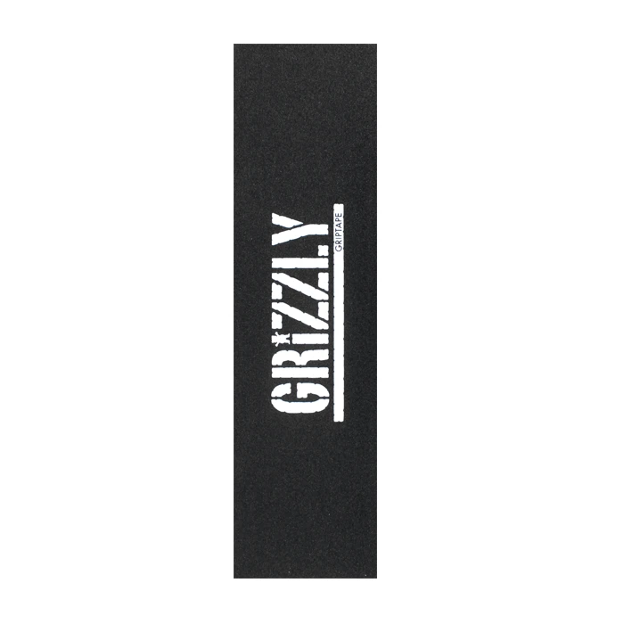 Grizzly Griptape Stamp Print Single Sheet 9"x33" - Black/White 3 Grizzly Griptape Stamp Print Single Sheet 9"x33" - Black/White