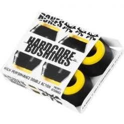 Bones Hardcore Medium Bushings 91a - Black/Yellow (Set Of 4) Bushings/Pivot Cups