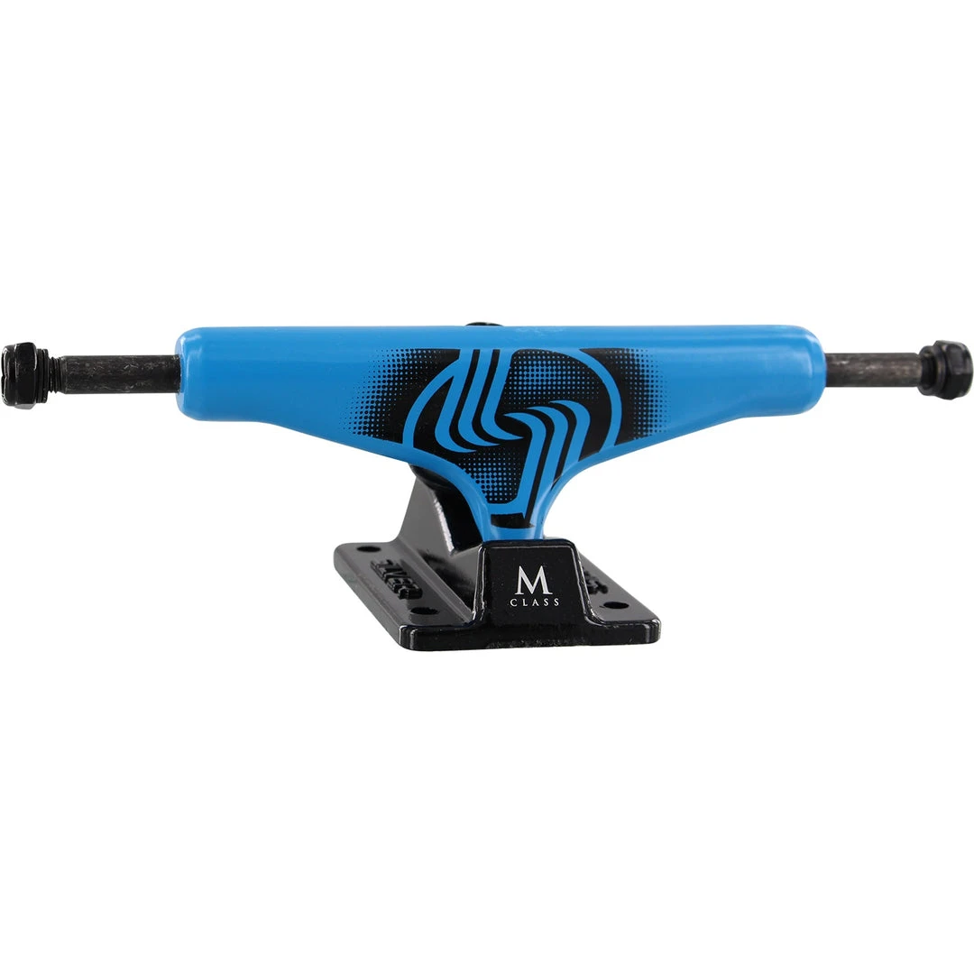 Silver M-Class Skateboard Trucks 8.0" - Neon Blue (Set Of 2) 3 Silver M-Class Skateboard Trucks 8.0" - Neon Blue (Set Of 2)
