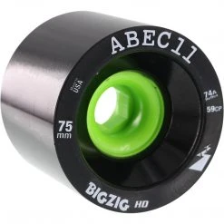 Abec 11 Abec11 Wheels Bigzigs HD 75mm 74a - Black/Lime (Set Of 4)
