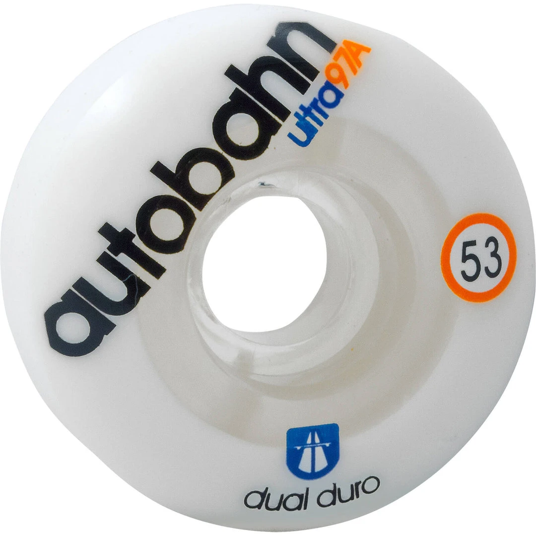 Autobahn Wheels Dual Durometer Ultra Classics 53mm 97a - White/Clear (Set) 3 Autobahn Wheels Dual Durometer Ultra Classics 53mm 97a - White/Clear (Set)