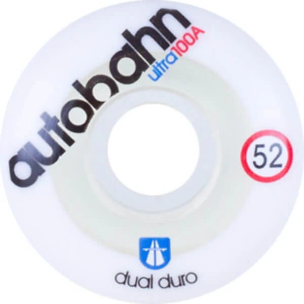 Autobahn Wheels Dual Durometer Ultra Classics 52mm 100a - White/Clear (Set) 3 Autobahn Wheels Dual Durometer Ultra Classics 52mm 100a - White/Clear (Set)