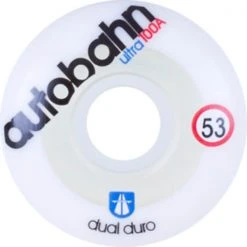 Autobahn Wheels Dual Durometer Ultra Classics 53mm 100a - White/Clear (Set)