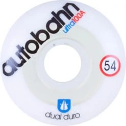 Autobahn Wheels Dual Durometer Ultra Classics 54mm 100a - White/Clear (Set)
