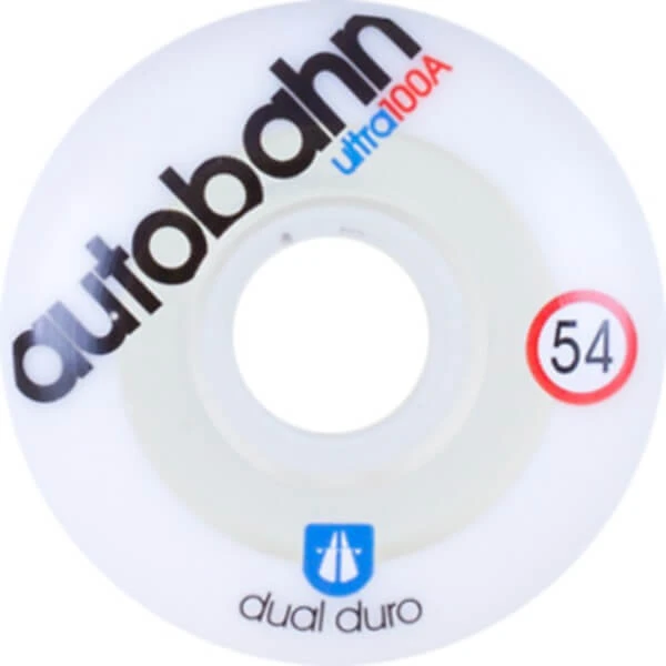 Autobahn Wheels Dual Durometer Ultra Classics 54mm 100a - White/Clear (Set) 3 Autobahn Wheels Dual Durometer Ultra Classics 54mm 100a - White/Clear (Set)