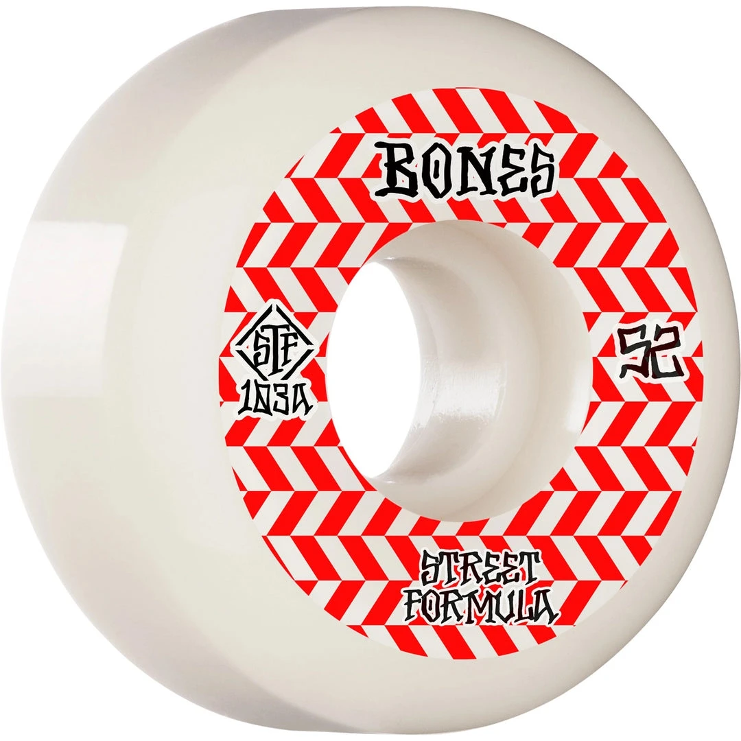 Bones STF Patterns V5 52mm 103a Wheels - White/Red (Set Of 4) Bones STF Patterns V5 52mm 103a Wheels - White/Red (Set Of 4)