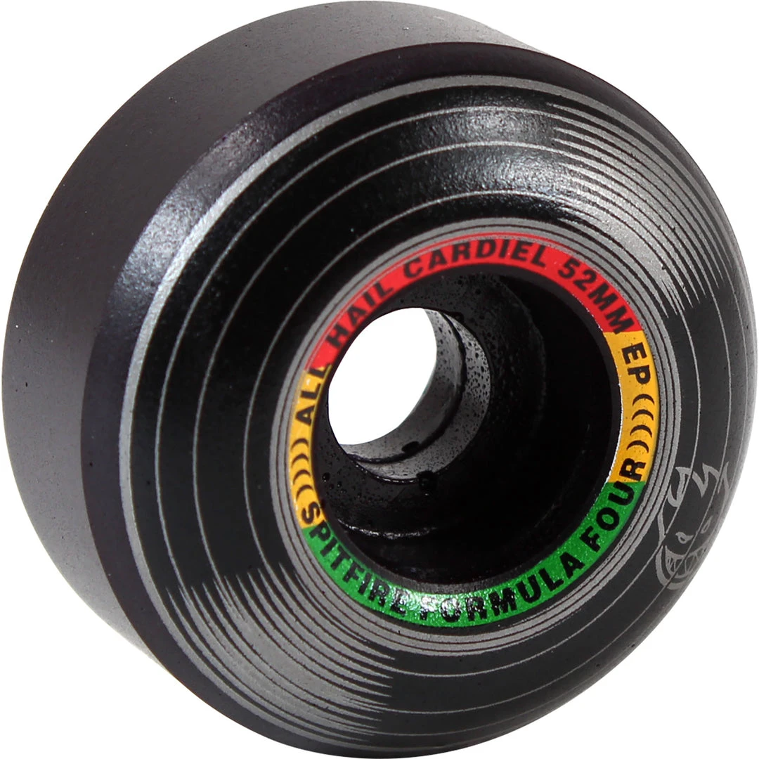 Spitfire Wheels Cardiel Juan Love 52mm 99a - Black/Rasta (Set Of 4) 3 Spitfire Wheels Cardiel Juan Love 52mm 99a - Black/Rasta (Set Of 4)