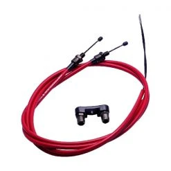 Kink BMX Brakes And Brake Parts Snafu Astroglide Dual Lower Cable (London Mod) - Red/Black