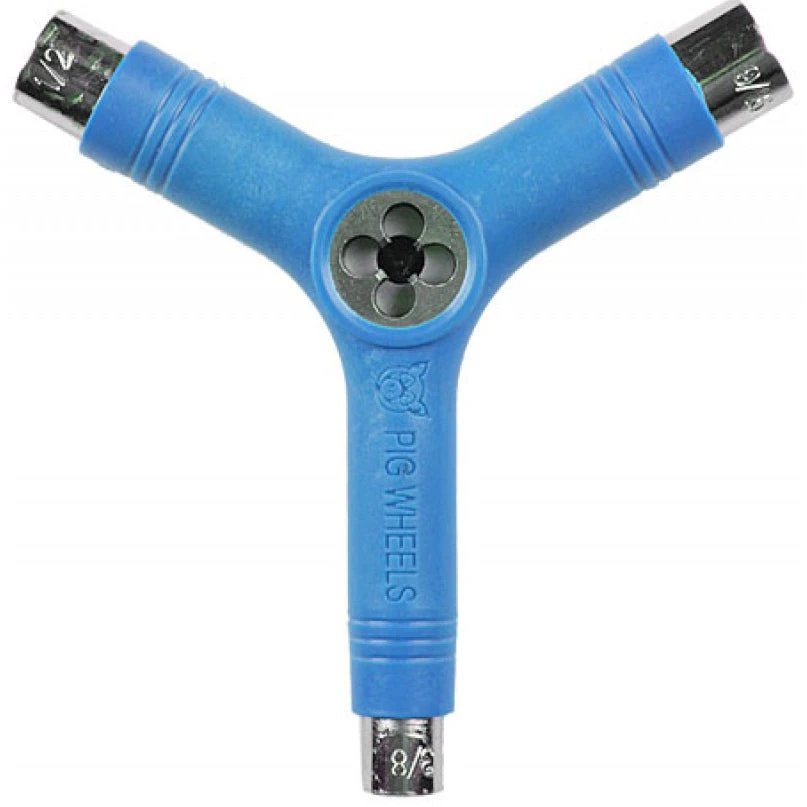 Tools Pig Tri-Socket Skate Tool - Neon Blue Tools Pig Tri-Socket Skate Tool - Neon Blue