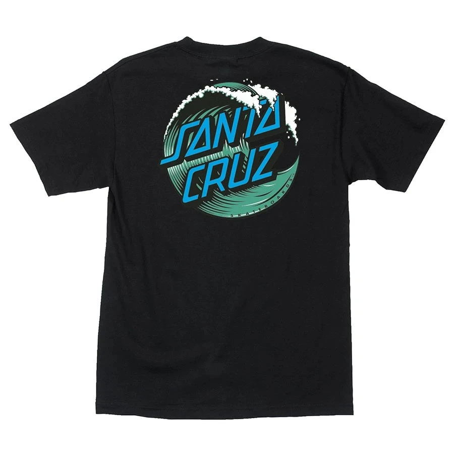 Santa Cruz Wave Dot Short Sleeve Youth T-Shirt - Black MEN 4 Santa Cruz Wave Dot Short Sleeve Youth T-Shirt - Black MEN