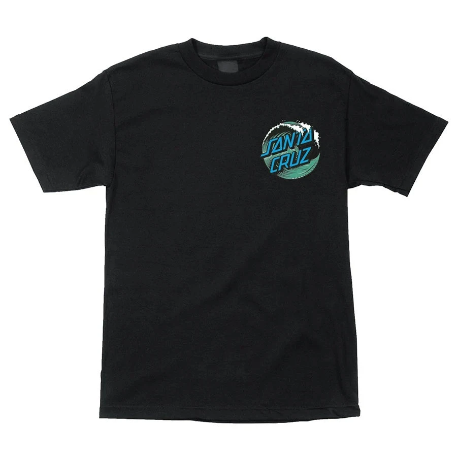 Santa Cruz Wave Dot Short Sleeve Youth T-Shirt - Black MEN 3 Santa Cruz Wave Dot Short Sleeve Youth T-Shirt - Black MEN