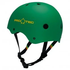 ProTec Classic Skate Helmet - Rubber Rasta Green 6 ProTec Classic Skate Helmet - Rubber Rasta Green