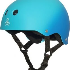 Triple 8 Sweatsaver Helmet - Blue Fade Rubber/Turquoise PROTECTIVE GEARS